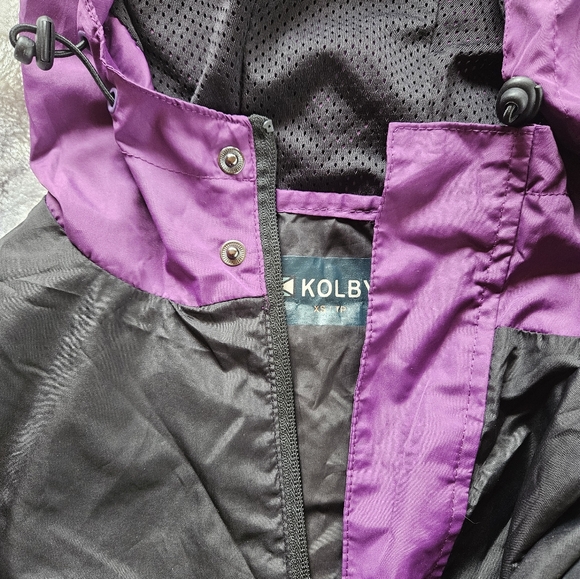 Kolby Black Anorak Windbreaker with Orange & Purple Accents - Picture 7 of 7